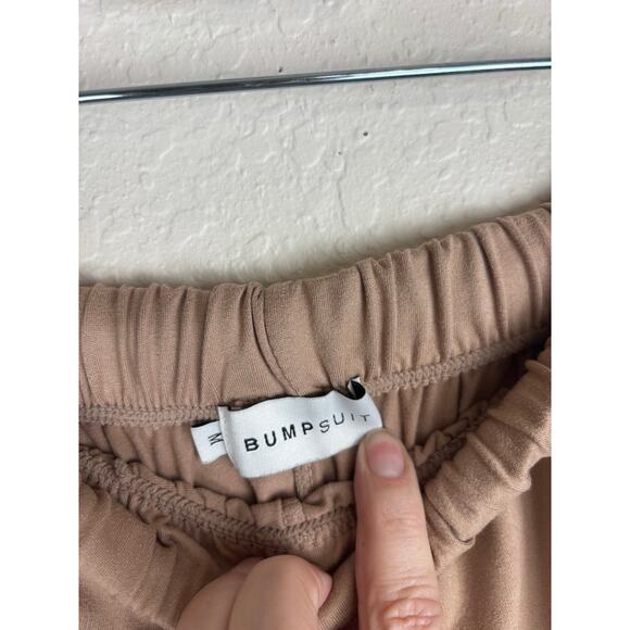 Bumpsuit Cloud Pant Maternity Lounge Pant Wide Leg Pull On Color: Oat Size M - Picture 9 of 14